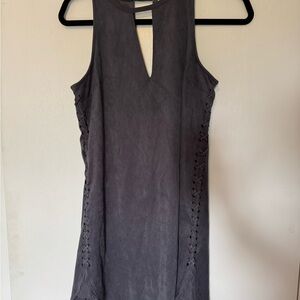 Black Swan Gray Halter Sheath Dress